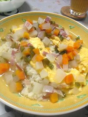 あっさり味のスープdeオムライス