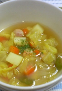 コロコロ野菜のカレー風味スープ