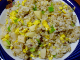 ヘルシー!たけのこと卵の炒飯風!