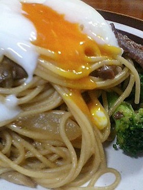♡温玉のせ♪カルピと野菜たっぷりパスタ♡
