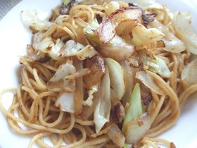 生姜たっぷり簡単ヘルシー焼きそば風パスタ