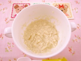 離乳食 5ヶ月のバナナ豆腐
