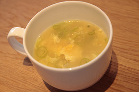 1分で 卵スープ