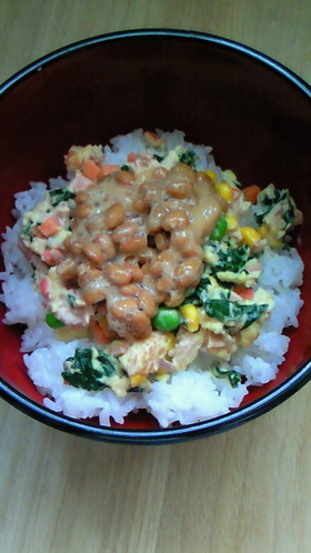 栄養たっぷりマヨ納豆丼