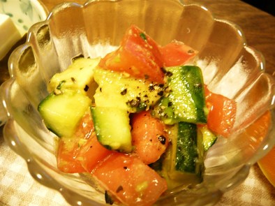 アボカド☆胡瓜☆トマトのオリーブ風味の写真