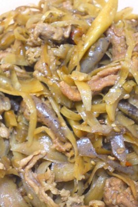 お弁当に☆牛こまとゴボウの甘辛煮