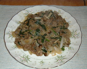 牛肉の辛味あんかけ