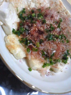 たっぷりかつお節deお豆腐ステーキ