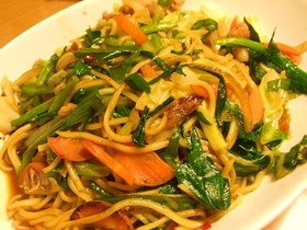 焼肉のタレで野菜いっぱいスタミナ焼そば