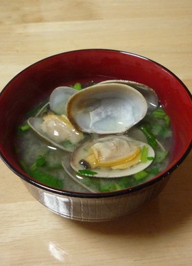 あさりとクレソン❀味噌汁!