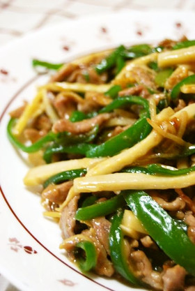 青椒竹笋猪肉絲