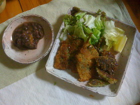 さっぱりキスフライと牡蠣フライもどき