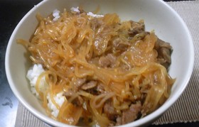 簡単に牛丼
