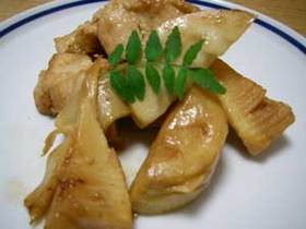 塩麹さんで鶏と竹の子バター醤油炒め