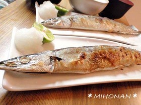 解凍でもジューシィ!さんまの塩焼き