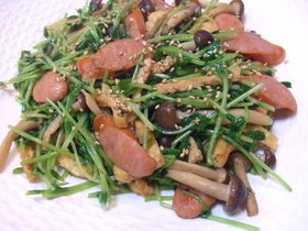 豆苗の簡単炒め