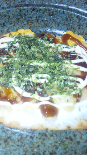 卵一個で、簡単お好み焼き風
