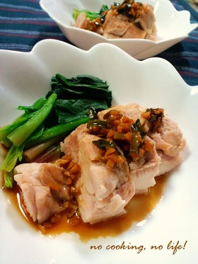 ふっくら蒸し鶏の香味ソース