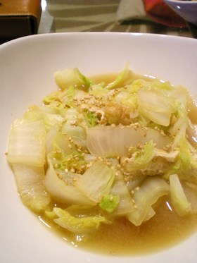 かき醤油de白菜と油揚げのさっと煮