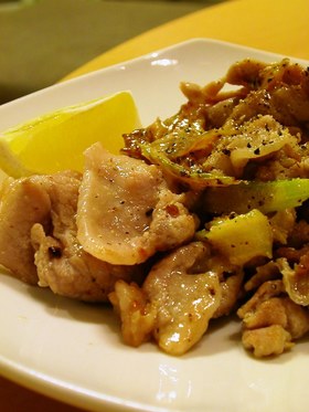 セロリと豚小間の香り焼き