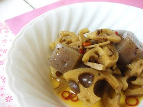 れんこんとこんにゃくのさっと煮