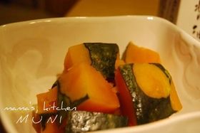 レンジでチンして南瓜の煮物