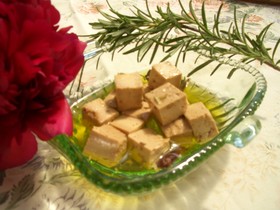 味噌漬け豆腐のオリーブオイルマリネ