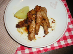 豚もも肉の胡麻味噌焼き