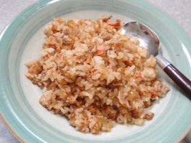 豚バラ鮭チャーハン