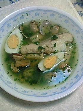 スペイン風白身魚のグリーンソース煮