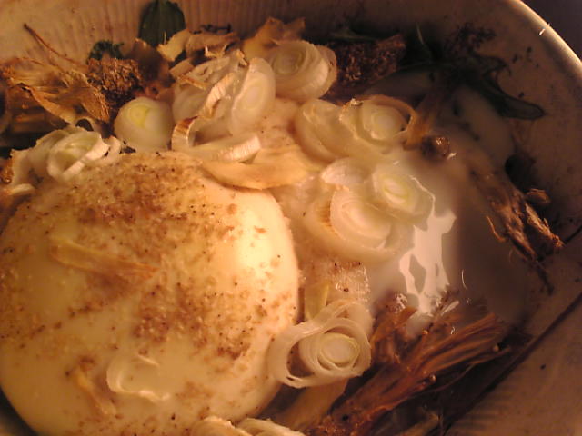 水菜と山芋と豆腐と卵と生姜のオーブン焼きの画像
