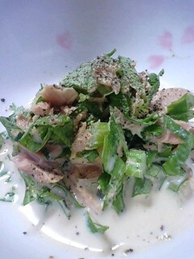 簡単☆セロリの葉とツナのサラダ