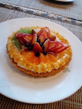 ホットケーキMIXで簡単フルーツタルト