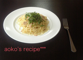 ツナと青じそのパスタ