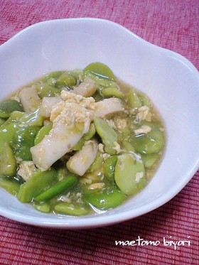 そら豆といかのうま煮