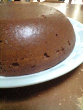 子供が作る炊飯器チョコケーキ♪