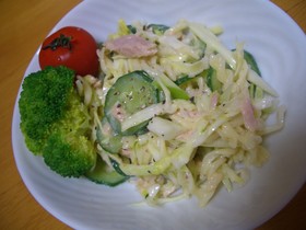 ツナとキャベツのヘルシーマカロニサラダ☆