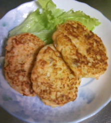 塩鮭 変身 ハンバーグ!