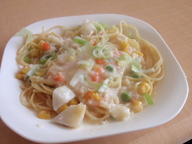 自家製シチューパスタ