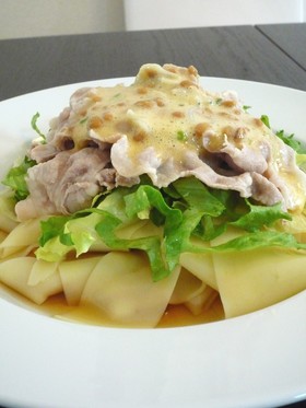 冷製 納豆豚うどん