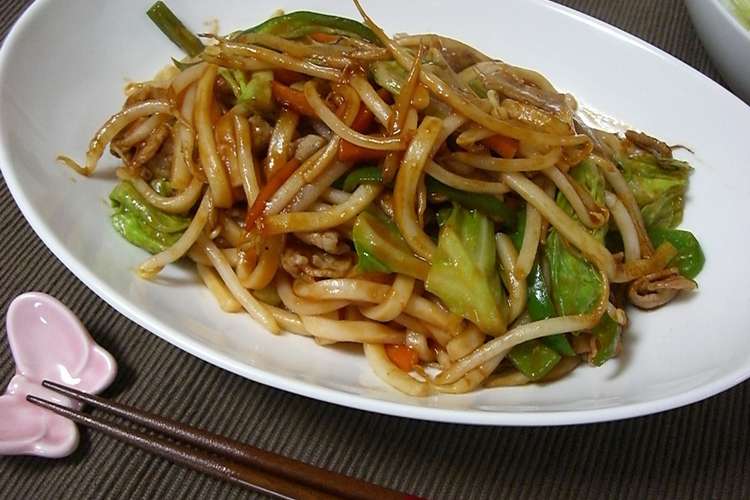 野菜たっぷり 簡単洋風焼きうどん レシピ 作り方 By Lovemickey クックパッド 簡単おいしいみんなのレシピが357万品