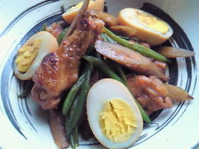 手羽元とゴボウのたれ旨煮
