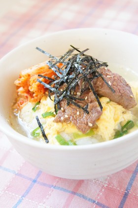 焼肉の〆に中華風お茶漬け♫
