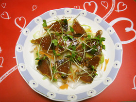 オリーブオイルで!鰹のたたきサラダ