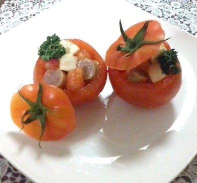 そのまんまトマトのイタリアンサラダの写真