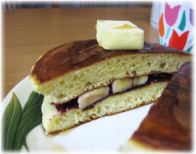 ブルーベリージャムでホットケーキ♪♪