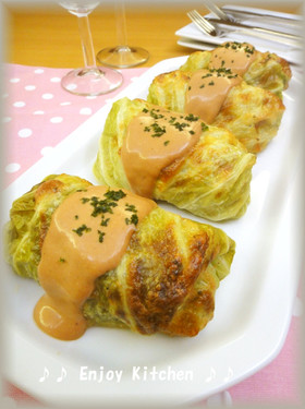 簡単♪ロールキャベツのチーズ焼き