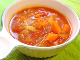 新玉ねぎで♪甘うまミネストローネ♥