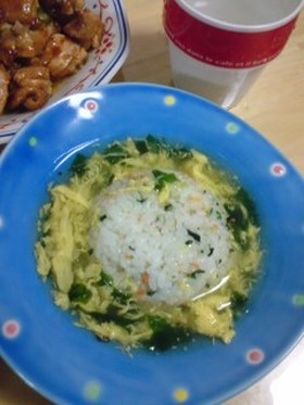 卵スープのあんかけご飯