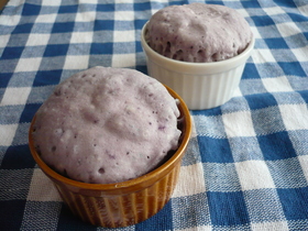 レンジで☆ブルーベリー蒸しパン